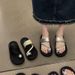 French-style One-strap Toe-post For Women, 2026 Summer New Model, Thick-soled, Fashionable, Versatile Slip-on Sandals_vogvips.com