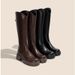 Over-the-Knee For Women, Leg Heels, 2025 New Autumn Winter Single Boots, Petite Thick Heel High Tube Riding Boots_vogvips.com