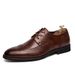Euro Step Men's Leather Korean Trend Brogue British Style Business Formal Casual Fashion Hairstylist Wedding Shoes_vogvips.com