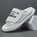 【 Price Control 】 Men's Leather Slippers, Niche Trendy Shoes, Versatile High-end Printed Top Layer Cowhide Sandals_vogvips.com