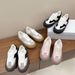 2023 Autumn New Round Toe Thick Sole Ugly Cute Puffy Shoes Bai Jingting Same Style Lace-up Versatile Casual Sneakers For_vogvips.com