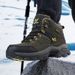 Winter Snow Boots Women High-top Outdoor Warm Thick-soled Solid-color Outdoor Shoes Men Wear-resistant Casual Ankle Boots Men_vogvips.com