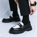Glide Cross-Border Large New Casual Leather Fashion Thick-Soled Slip-On Loafers Trendy British Style Business Men's Shoes Size_vogvips.com