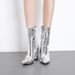 Chunky Heel Pointed-Toe Knee-High Boots – Zip-Up Patent Leather Riding Boots For Women (Black/Silver/Gold, Sizes 35-40)_vogvips.com