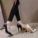 Leather 32-45 Yards Black High-heeled Shoes Professional Work Shoes Temperament Thin Heels Not Tired Feet Comfortable Soft Shoes Women_vogvips.com