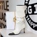 Women's Tall Boots, Pleated Stack Boots, Fine Heel High Heel Iron Toe Fashion Boots, Wide Calf High Calf Boots, Riding Boots_vogvips.com
