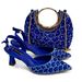 Crystal Evening Shoes & Bag Set - Pointy-Toe Glitter Sandals With French Style Clutch (Formal Event Collection)_vogvips.com