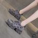 Retro Splicing Dad Shoes Women's Platform Heightening Sports Shoes Casual Versatile Shoes Women_vogvips.com