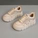 SH312 New 2025 Spring And Autumn Color-Block Women's Platform Shoes, Thick-Soled Leather, Height-Increasing, Simple,_vogvips.com