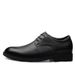 Men's Shoes, Leather Shoes, Niu Er Embossed Grid. Inner Heightening Leather Shoe Size Dress_vogvips.com