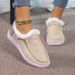 Women's Shoes Low Heel Cotton Casual Shoes With Thick Sole, Round Toe, Comfortable And Warm For Winter Spring Fall_vogvips.com