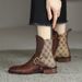 Women's Shoes Thick Heel Short Boots Retro Chelsea Boots Medium Heel Fashion Boots Slim Boots Drop Shipping_vogvips.com