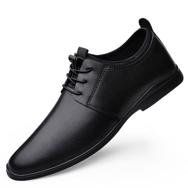 Leather Shoes Thin Leather Formal Men's Shoes Soft Sole Strap And Single Layer Leather Men's Casual Shoes_vogvips.com