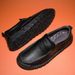 Men's Casual Leather Shoes Autumn Genuine Leather Soft Sole Slip-Resistant Hand-Stitched Slip-On Loafers Moccasins_vogvips.com