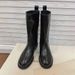 Fever Same Style For Women Western Cowboy Korean Genuine Leather Mid-Calf Low Heel Straight Tube Riding Boots_vogvips.com