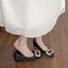 French Satin Single Shoes Women's Inner Height Increase Shallow Mouth Rhinestone Gentle Temperament Flat Women's Shoes_vogvips.com