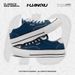 Global Blue Thick Soled Casual Sneakers for Men Summer New Style Trendy Men's Shoes Canvas HQDO 8M_vogvips.com