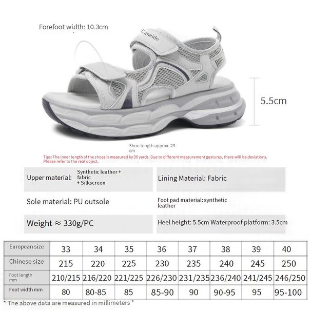 Cameido Grey Round-Toed Thick-Soled Sandals For Women's Daily Commuting_vogvips.com
