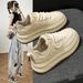 White Sneakers Women's Shoes 2026 Winter New Style Fleece Versatile Thick-soled Women's Shoes_vogvips.com