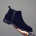 Thick-soled Tooling Boots Men's Retro Leather Outdoor Locomotive Boots Heightening Zipper Leather Martin Boots Men's Short Boots_vogvips.com