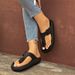 plus Size Women's Platform Sandals Lightweight Breathable Casual Flip Flops Comfortable Outdoor Shoes_vogvips.com