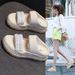 Thick-bottomed Outer Wear Heightening Women's Breathable And Versatile Casual Slippers With Water Diamonds, One-word Cool Slippers_vogvips.com