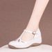 Baotou Sandals Women's Fashion Hollow Comfortable Breathable Leather Cool Slippers Soft Sole Mother Shoes Wedge Heel Women's Shoes_vogvips.com