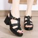 Summer New Leather Platform Sandals, 6cm Thick Sole, Versatile, Casual And Breathable Women's Flip-flops_vogvips.com