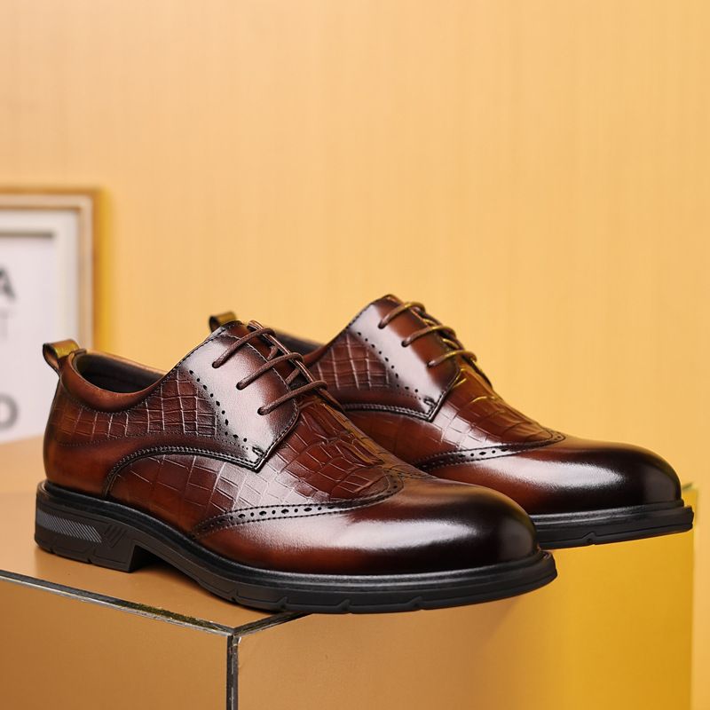 New business dress leather shoes men's leather casual men's shoes_vogvips.com