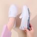 Air Cushion Nurse Shoes Women's Soft Soles Comfortable Non-slip Shallow Slit Thick Soles Mid-heel Medical Work Small White Shoes_vogvips.com
