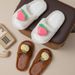 Fruit Color-Block Cotton For Women Winter Home Warmth Girls' Plush Slippers_vogvips.com