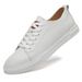 Invisible Inner Heightening Board Shoes Japanese White Shoes Men's Low-top Lace-up Suede Casual Men's Shoes_vogvips.com