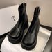 Ultra High Heel Black Wome, Petite Thick Sole Platform Height Icreasig Versatile 2024 New Style Marti Boots For_vogvips.com