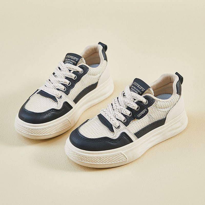 Little White Shoes Female Students Thick-soled Heightening Shoes Mesh Breathable Casual_vogvips.com