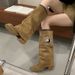 Meng Ziyi's Same Style Winnie Vera Straight-Leg With Simple Cutout Design And High Heel Fashion Boots_vogvips.com