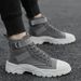 European Warm Series Summer Breathable Martin Canvas High-top Thick-soled Non-slip Men's Shoes British Trendy Workwear Boots Order_vogvips.com