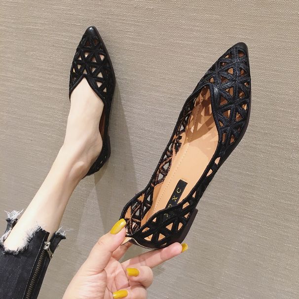 Fashion Plus Size Flats Pointed Flat Shoes_vogvips.com