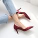 Women's Plus Size High Heels White Stiletto Pointed Toe Suede Work Shoes Spring Autumn Style_vogvips.com