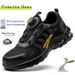 Men's Safety Work Sneakers, Breathable Mesh, Rotary Buckle, Anti-Smashing Anti-Puncture Steel Toe Shoes For Construction Factory Workers_vogvips.com