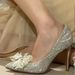 French High Heels Women's 2025 New Spring Autumn Season Pointed Bow Rhinestone Princess Comfortable And Durable Wedding_vogvips.com
