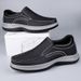 Men's Shoes Slip-on Casual Shoes Rubber Soft Sole Soft Leather Men's Casual Leather Shoes Dad Shoes_vogvips.com