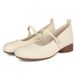 2026 Summer New Camellia Fashion Versatile Low-Heel Velcro Women's French Style Mary Jane Shoes_vogvips.com