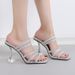 Women's Fashionable Open-Toe Sandals - Colorful PVC Straps With Rubber Sole, Stylish & Comfortable For Casual And Party Wear Stiletto Heels For Women._vogvips.com