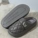 Waterproof Large Size Men's For Outdoor Wear, Winter Fleece-Lined Warm Home Anti-Cold Casual Thick-Soled Cotton Slippers_vogvips.com
