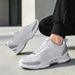 Men'S Breathable Knit Athletic Shoes - Comfortable, Shock-Absorbing, Non-Slip Lace-Up Running Shoes, All-Season Mid-Top, For Jogging And Walking, Athl_vogvips.com