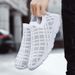 Men's In Large Size, Men's And Women's Casual Single Fly Woven Mesh Surface, Breathable Couple Fashion Shoes, Sock_vogvips.com