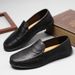 Euro Step Men's Casual Slip-On Driving Comfortable Leather Shoes Large Size Loafers_vogvips.com