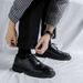 Euro Step Brogue Black Fashion Casual Leather Business Formal Men's Four Seasons 2025 New Trendy Shoes_vogvips.com