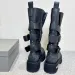 WOMENS MENS VENOM HIGH BOOT IN BLACK Designer Motorcycle Womens 2025 Fashion Calf Leather Upper Paired With Metal Buckle_vogvips.com