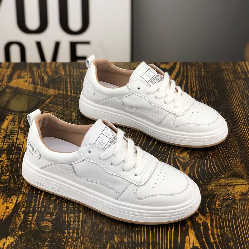 Luji Flat White Shoes Female Fashion Net Red Students All Kinds Of Casual Sports Soft Soles Plate Tide_vogvips.com
